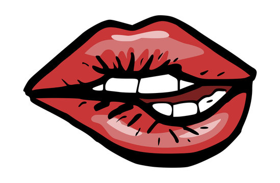 recommend clip art: Lippen bijten