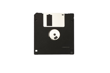 Floppy disk on white background