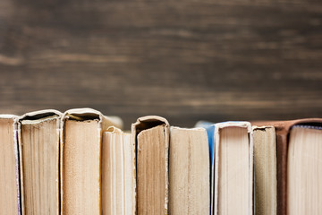 Old Books On Wooden Background/Old Books On Wooden Background