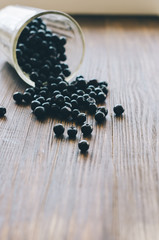 Spill Fresh Blueberries 