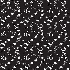 Abstract Music Seamless Pattern Background. Vector Illustration.