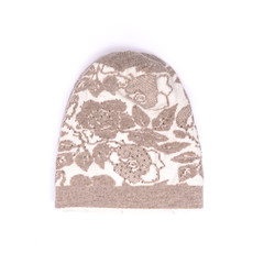 Women's hat with a pattern isolated on white