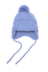 baby blue bubo hat  isolated on white