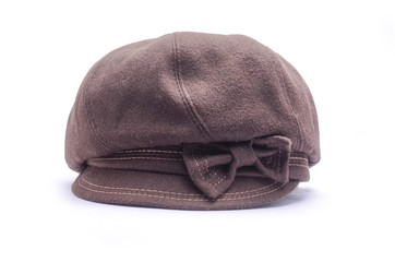 women's newsboy cap Isolated on white