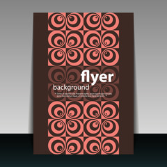 Flyer or Cover Design with Retro Pattern