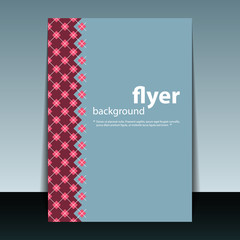 Flyer or Cover Design with Checkered Frame