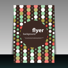 Flyer or Cover Design with Colorful Dotted Pattern