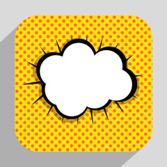 Speech Bubble Pop Art Background On Dot Background Vector Illust