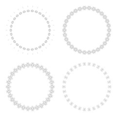 Vector circular design templates . Round decorative patterns. Set of creative Mandala isolated on white.