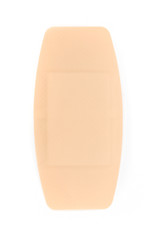 Large sticky bandage isolated on white background