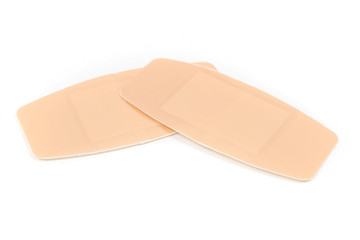 Large sticky bandage isolated on white background
