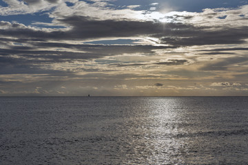 Obraz premium Adriatic seascape at sunset in Istria, Croatia.
