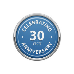 Celebrating anniversary 30 years badge