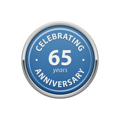 Celebrating anniversary 65 years badge 