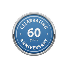 Celebrating anniversary 60 years badge