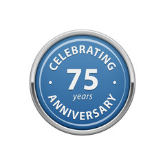 Celebrating anniversary 75 years badge 