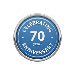 Celebrating anniversary 70 years badge