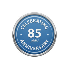 Celebrating anniversary 85 years badge  
