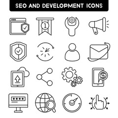 seo and development icons