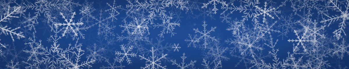Fototapeta na wymiar narrow background with snowflakes