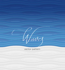 Pattern waves lettering - vector background