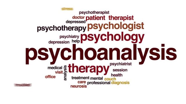 Psychoanalysis animated word cloud.