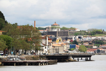 View of Porto and Vila Nova de Gaia embankments, Portugal