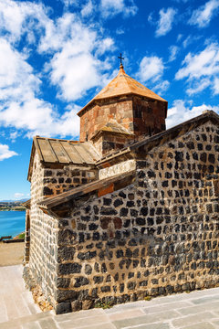 Scenic view of an old Sevanavank church in Sevan, Armenia