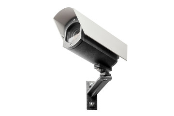 CCTV camera on the white background