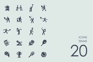 Set of tennis icons