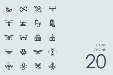 Set of drone icons