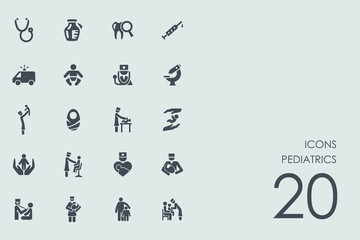 Set of pediatrics icons