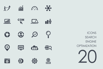 Set of search engine optimization icons
