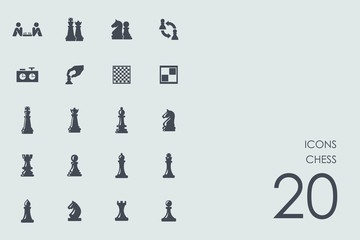 Set of chess icons