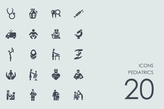 Set Of Pediatrics Icons