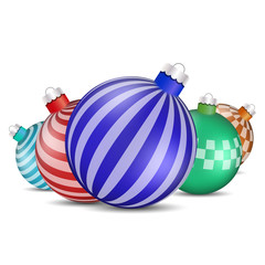 Toys and decorations for the Christmas tree, vector illustration.
