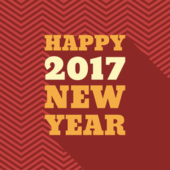 Happy New Year 2017 Retro Style text design