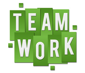 Teamwork Green Stripes Square 