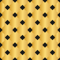 Abstract geometric seamless pattern. Black and gold style patter