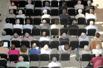 Unidentified participant people listening on a scientific conference