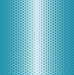 Abstract geometric blue graphic design triangle halftone pattern