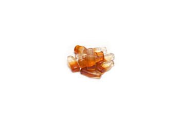 Jelly candies on white background