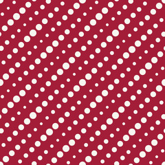 Abstract geometry red deco art halftone polka pattern
