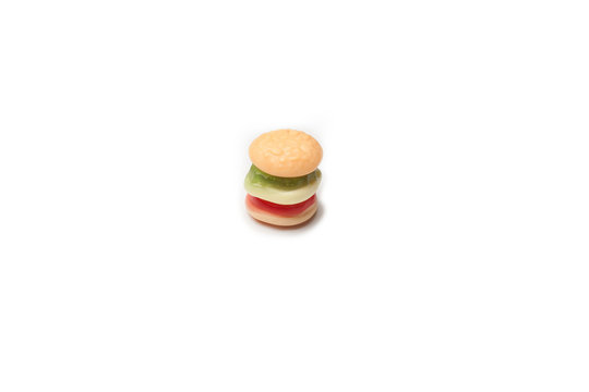 Jelly candy on white background