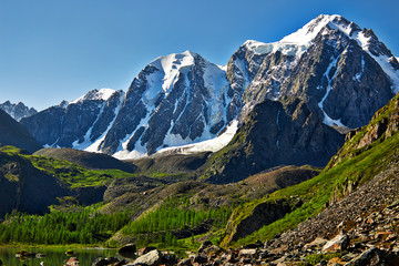 Landscape with lake and mountain