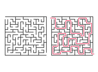 Vector labyrinth. Maze / Labyrinth with entry and exit.