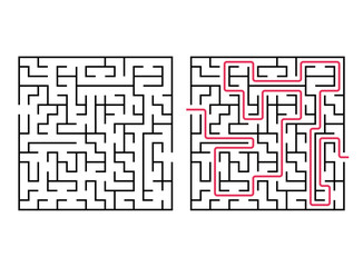 Vector labyrinth. Maze / Labyrinth with entry and exit.