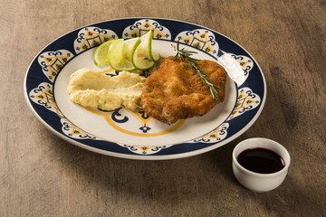 Pork fillet of pork with sweet potato puree