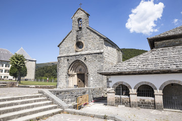 Santiago church in Roncesvalles (Orreaga), Navarra, Spain
