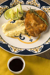 Pork fillet of pork with sweet potato puree